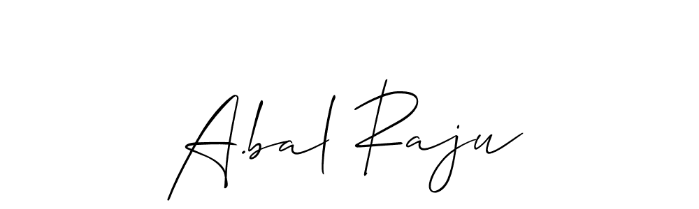 How to make A.bal Raju name signature. Use Allison_Script style for creating short signs online. This is the latest handwritten sign. A.bal Raju signature style 2 images and pictures png