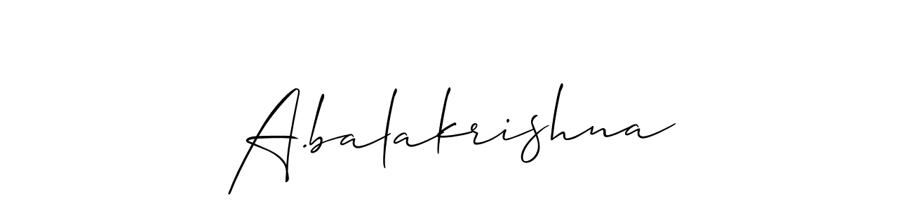 Make a beautiful signature design for name A.balakrishna. Use this online signature maker to create a handwritten signature for free. A.balakrishna signature style 2 images and pictures png