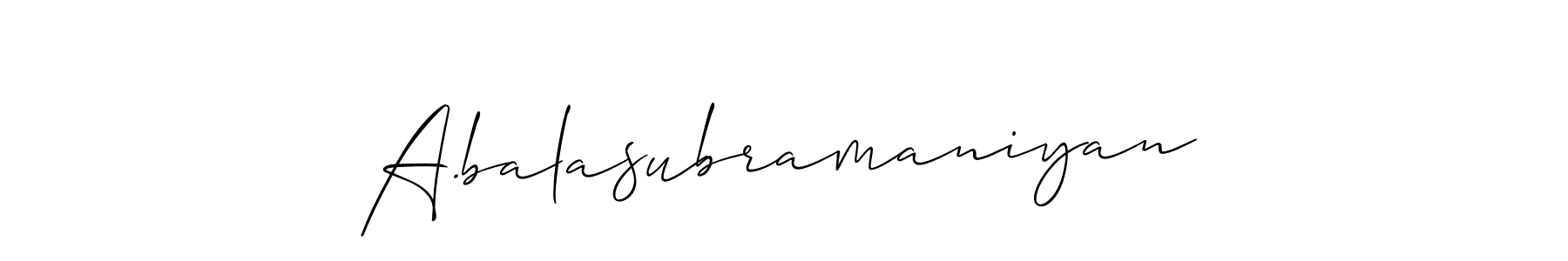 Here are the top 10 professional signature styles for the name A.balasubramaniyan. These are the best autograph styles you can use for your name. A.balasubramaniyan signature style 2 images and pictures png