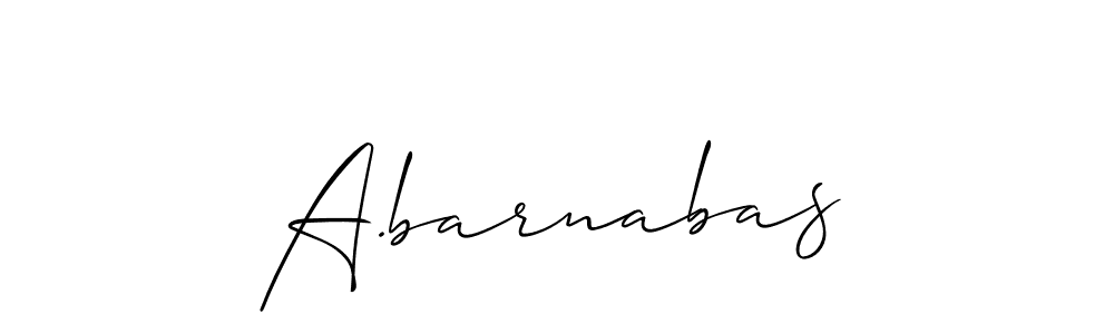 Also we have A.barnabas name is the best signature style. Create professional handwritten signature collection using Allison_Script autograph style. A.barnabas signature style 2 images and pictures png