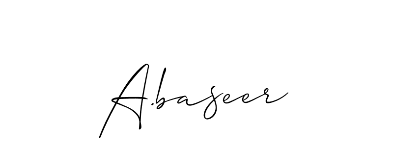 You should practise on your own different ways (Allison_Script) to write your name (A.baseer) in signature. don't let someone else do it for you. A.baseer signature style 2 images and pictures png