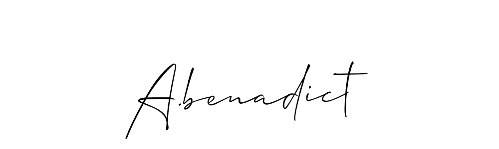 Check out images of Autograph of A.benadict name. Actor A.benadict Signature Style. Allison_Script is a professional sign style online. A.benadict signature style 2 images and pictures png