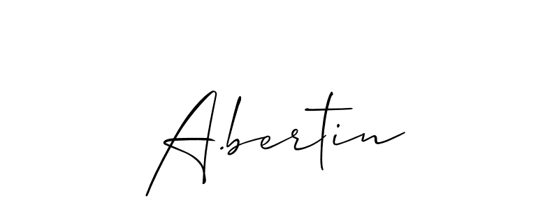 Similarly Allison_Script is the best handwritten signature design. Signature creator online .You can use it as an online autograph creator for name A.bertin. A.bertin signature style 2 images and pictures png