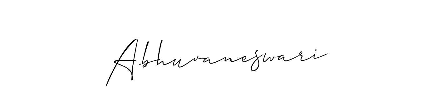 Make a beautiful signature design for name A.bhuvaneswari. With this signature (Allison_Script) style, you can create a handwritten signature for free. A.bhuvaneswari signature style 2 images and pictures png