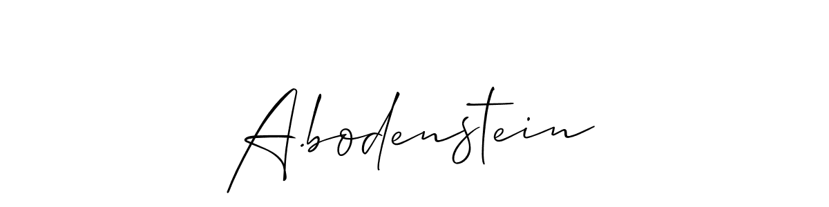 Make a beautiful signature design for name A.bodenstein. With this signature (Allison_Script) style, you can create a handwritten signature for free. A.bodenstein signature style 2 images and pictures png