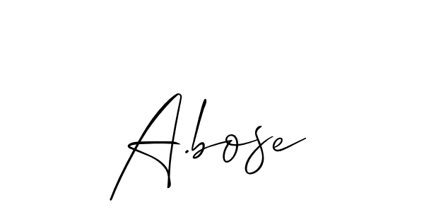 It looks lik you need a new signature style for name A.bose. Design unique handwritten (Allison_Script) signature with our free signature maker in just a few clicks. A.bose signature style 2 images and pictures png