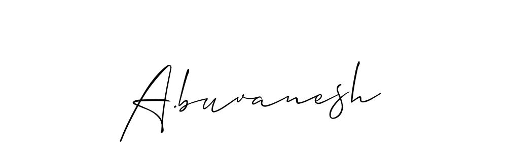 Make a beautiful signature design for name A.buvanesh. With this signature (Allison_Script) style, you can create a handwritten signature for free. A.buvanesh signature style 2 images and pictures png