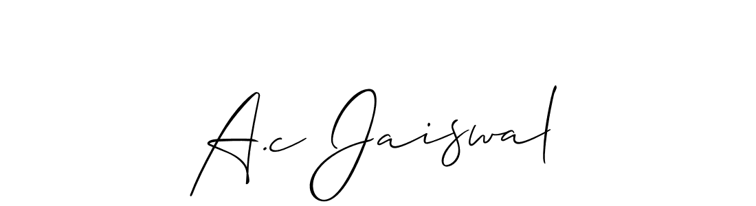 Similarly Allison_Script is the best handwritten signature design. Signature creator online .You can use it as an online autograph creator for name A.c Jaiswal. A.c Jaiswal signature style 2 images and pictures png