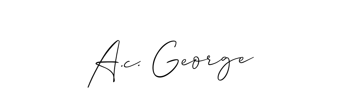 Use a signature maker to create a handwritten signature online. With this signature software, you can design (Allison_Script) your own signature for name A.c. George. A.c. George signature style 2 images and pictures png