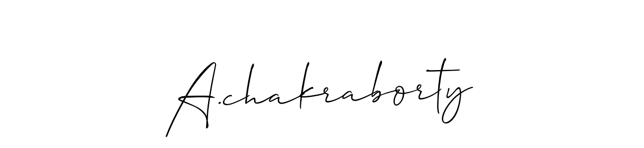 How to make A.chakraborty signature? Allison_Script is a professional autograph style. Create handwritten signature for A.chakraborty name. A.chakraborty signature style 2 images and pictures png