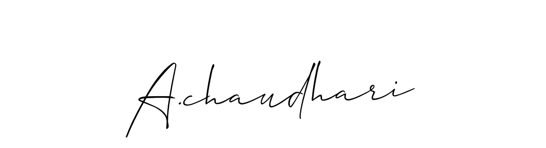 Allison_Script is a professional signature style that is perfect for those who want to add a touch of class to their signature. It is also a great choice for those who want to make their signature more unique. Get A.chaudhari name to fancy signature for free. A.chaudhari signature style 2 images and pictures png