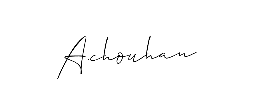 How to make A.chouhan name signature. Use Allison_Script style for creating short signs online. This is the latest handwritten sign. A.chouhan signature style 2 images and pictures png