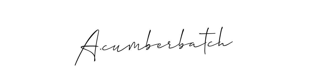 Make a beautiful signature design for name A.cumberbatch. Use this online signature maker to create a handwritten signature for free. A.cumberbatch signature style 2 images and pictures png