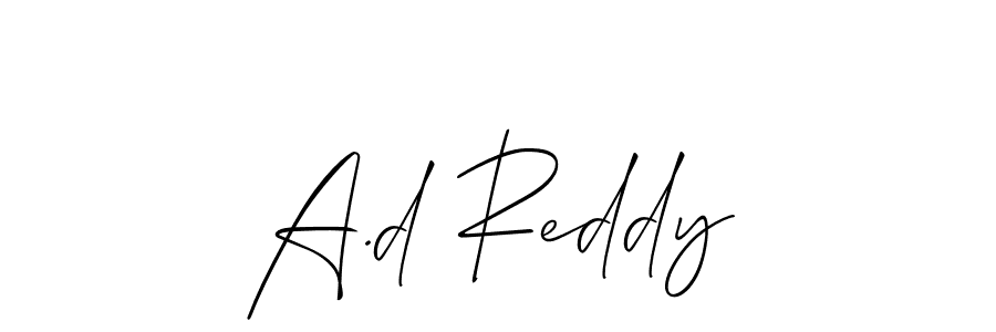 Design your own signature with our free online signature maker. With this signature software, you can create a handwritten (Allison_Script) signature for name A.d Reddy. A.d Reddy signature style 2 images and pictures png