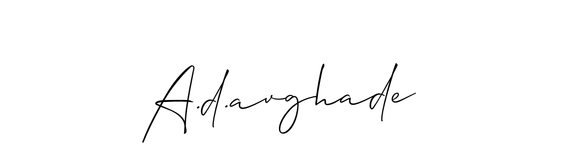 Design your own signature with our free online signature maker. With this signature software, you can create a handwritten (Allison_Script) signature for name A.d.avghade. A.d.avghade signature style 2 images and pictures png