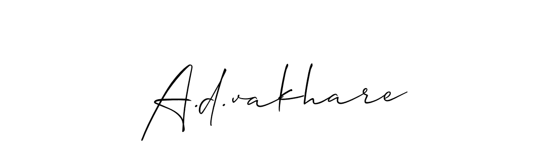 Best and Professional Signature Style for A.d.vakhare. Allison_Script Best Signature Style Collection. A.d.vakhare signature style 2 images and pictures png