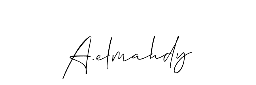 Make a beautiful signature design for name A.elmahdy. With this signature (Allison_Script) style, you can create a handwritten signature for free. A.elmahdy signature style 2 images and pictures png