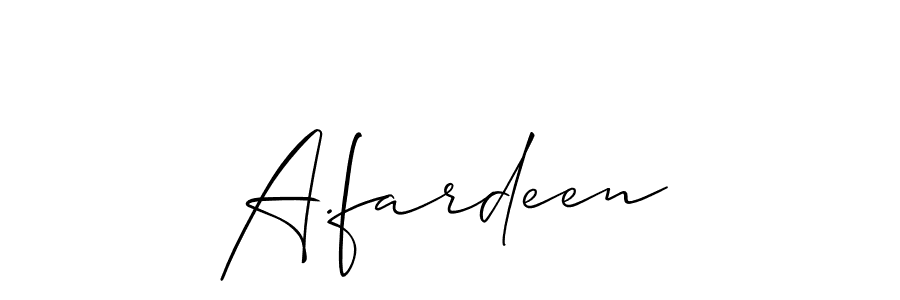 Similarly Allison_Script is the best handwritten signature design. Signature creator online .You can use it as an online autograph creator for name A.fardeen. A.fardeen signature style 2 images and pictures png