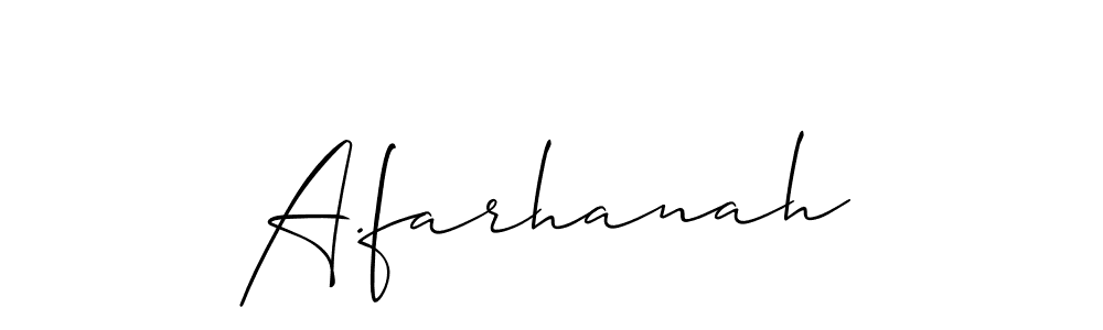 Use a signature maker to create a handwritten signature online. With this signature software, you can design (Allison_Script) your own signature for name A.farhanah. A.farhanah signature style 2 images and pictures png