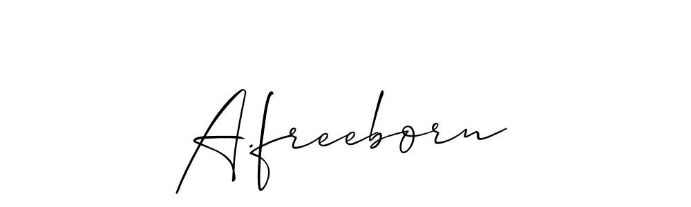 Similarly Allison_Script is the best handwritten signature design. Signature creator online .You can use it as an online autograph creator for name A.freeborn. A.freeborn signature style 2 images and pictures png