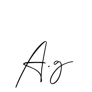 You should practise on your own different ways (Allison_Script) to write your name (A.g) in signature. don't let someone else do it for you. A.g signature style 2 images and pictures png