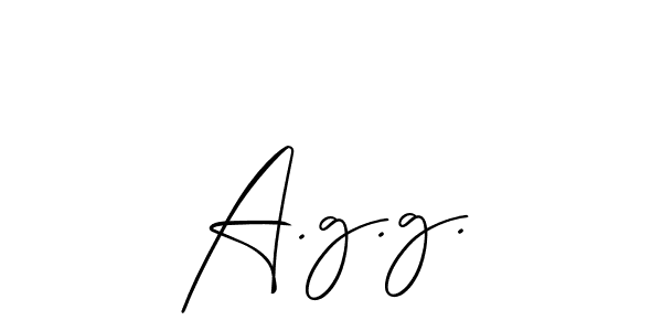 You should practise on your own different ways (Allison_Script) to write your name (A.g.g.) in signature. don't let someone else do it for you. A.g.g. signature style 2 images and pictures png