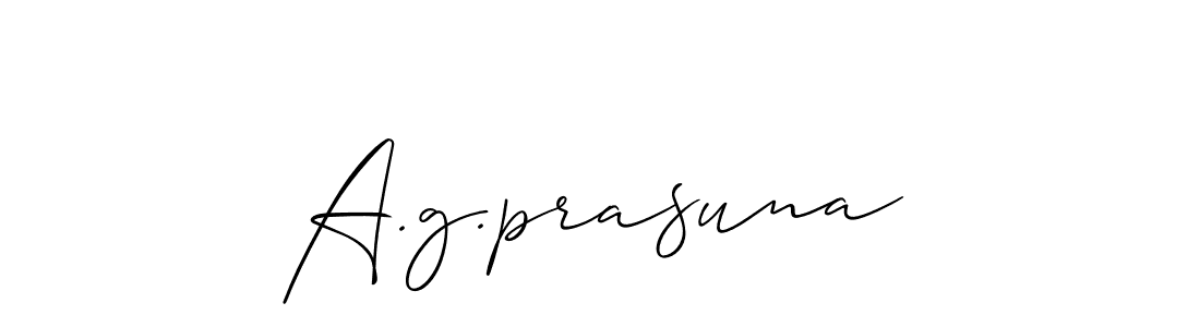 Create a beautiful signature design for name A.g.prasuna. With this signature (Allison_Script) fonts, you can make a handwritten signature for free. A.g.prasuna signature style 2 images and pictures png