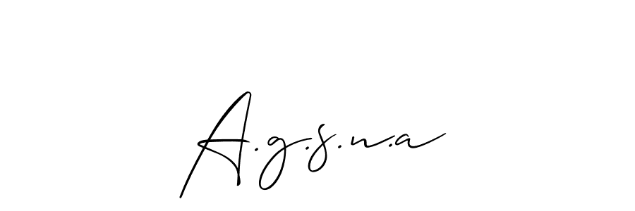 You can use this online signature creator to create a handwritten signature for the name A.g.s.n.a. This is the best online autograph maker. A.g.s.n.a signature style 2 images and pictures png
