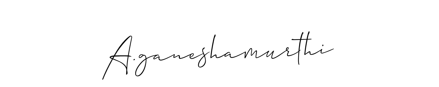 Allison_Script is a professional signature style that is perfect for those who want to add a touch of class to their signature. It is also a great choice for those who want to make their signature more unique. Get A.ganeshamurthi name to fancy signature for free. A.ganeshamurthi signature style 2 images and pictures png
