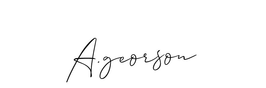 A.georson stylish signature style. Best Handwritten Sign (Allison_Script) for my name. Handwritten Signature Collection Ideas for my name A.georson. A.georson signature style 2 images and pictures png