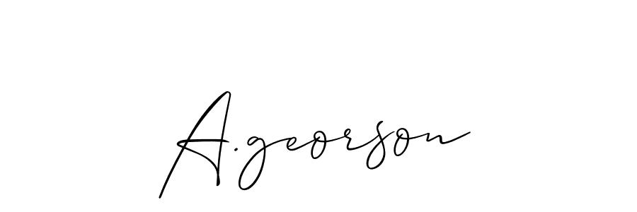 Check out images of Autograph of A.georson name. Actor A.georson Signature Style. Allison_Script is a professional sign style online. A.georson signature style 2 images and pictures png