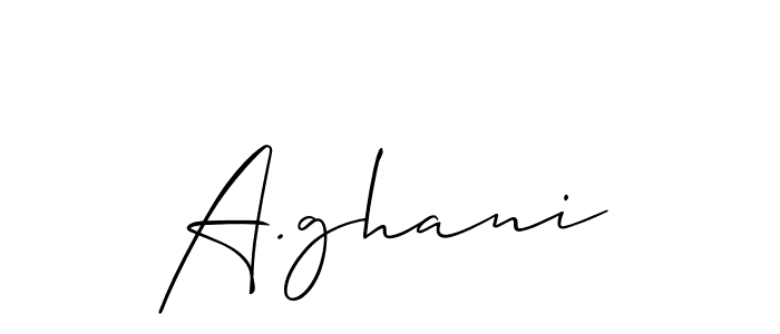 It looks lik you need a new signature style for name A.ghani. Design unique handwritten (Allison_Script) signature with our free signature maker in just a few clicks. A.ghani signature style 2 images and pictures png