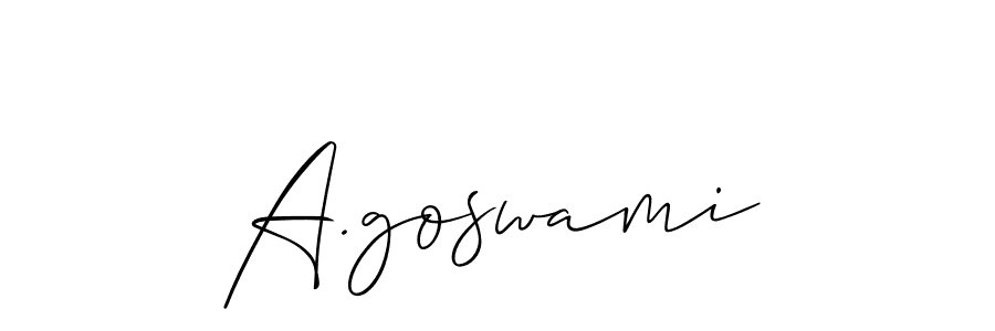 How to make A.goswami signature? Allison_Script is a professional autograph style. Create handwritten signature for A.goswami name. A.goswami signature style 2 images and pictures png