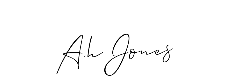 A.h Jones stylish signature style. Best Handwritten Sign (Allison_Script) for my name. Handwritten Signature Collection Ideas for my name A.h Jones. A.h Jones signature style 2 images and pictures png