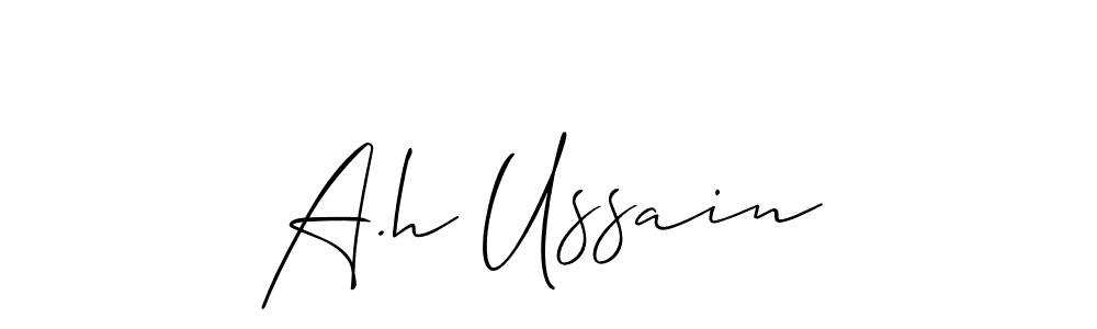 Make a beautiful signature design for name A.h Ussain. Use this online signature maker to create a handwritten signature for free. A.h Ussain signature style 2 images and pictures png