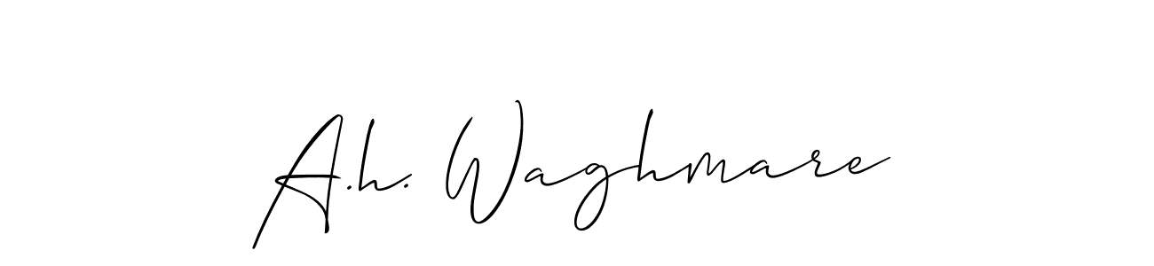 A.h. Waghmare stylish signature style. Best Handwritten Sign (Allison_Script) for my name. Handwritten Signature Collection Ideas for my name A.h. Waghmare. A.h. Waghmare signature style 2 images and pictures png