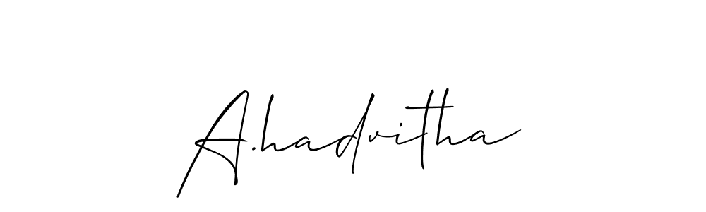 Check out images of Autograph of A.hadvitha name. Actor A.hadvitha Signature Style. Allison_Script is a professional sign style online. A.hadvitha signature style 2 images and pictures png