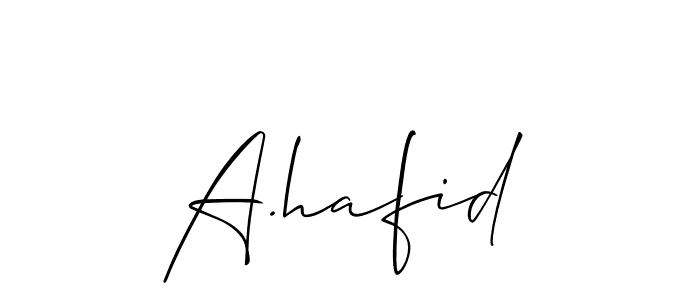 It looks lik you need a new signature style for name A.hafid. Design unique handwritten (Allison_Script) signature with our free signature maker in just a few clicks. A.hafid signature style 2 images and pictures png