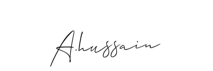 A.hussain stylish signature style. Best Handwritten Sign (Allison_Script) for my name. Handwritten Signature Collection Ideas for my name A.hussain. A.hussain signature style 2 images and pictures png