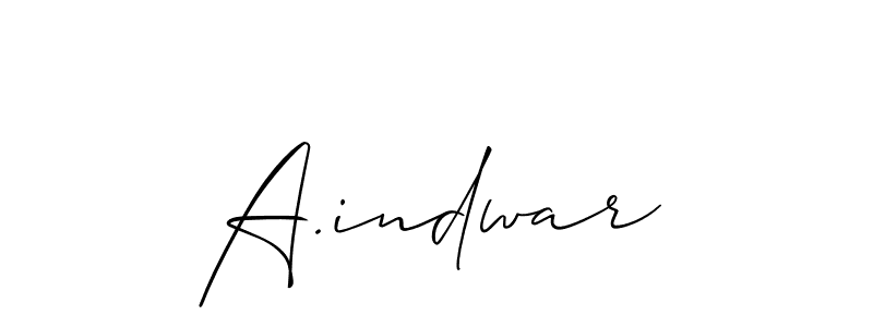 How to Draw A.indwar signature style? Allison_Script is a latest design signature styles for name A.indwar. A.indwar signature style 2 images and pictures png