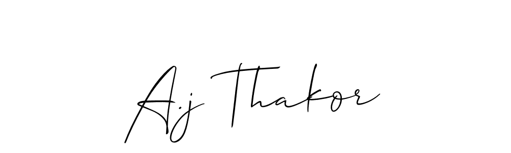 It looks lik you need a new signature style for name A.j Thakor. Design unique handwritten (Allison_Script) signature with our free signature maker in just a few clicks. A.j Thakor signature style 2 images and pictures png