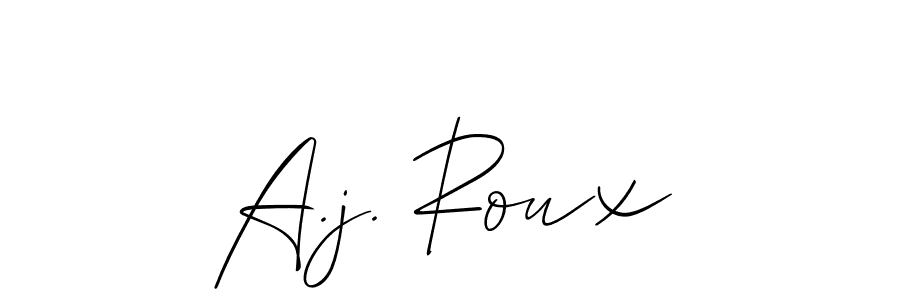 Create a beautiful signature design for name A.j. Roux. With this signature (Allison_Script) fonts, you can make a handwritten signature for free. A.j. Roux signature style 2 images and pictures png