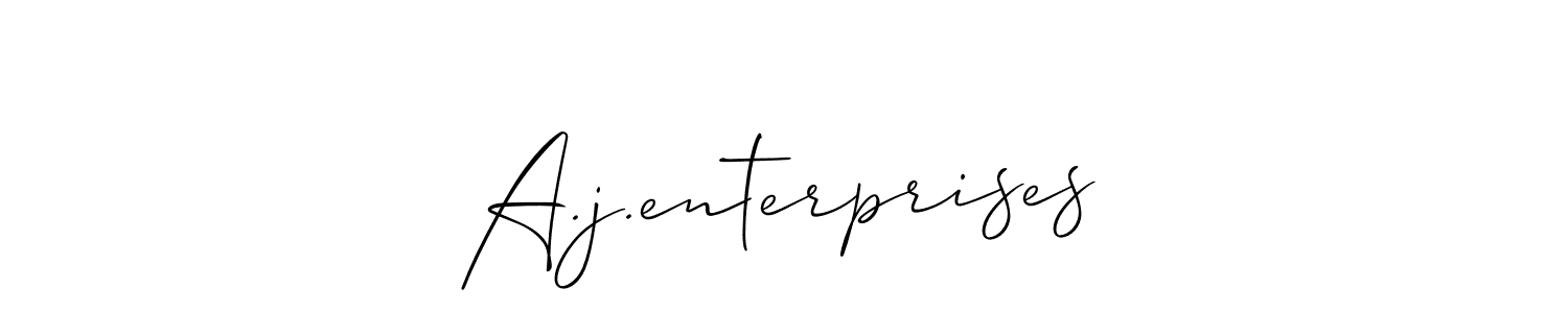 This is the best signature style for the A.j.enterprises name. Also you like these signature font (Allison_Script). Mix name signature. A.j.enterprises signature style 2 images and pictures png