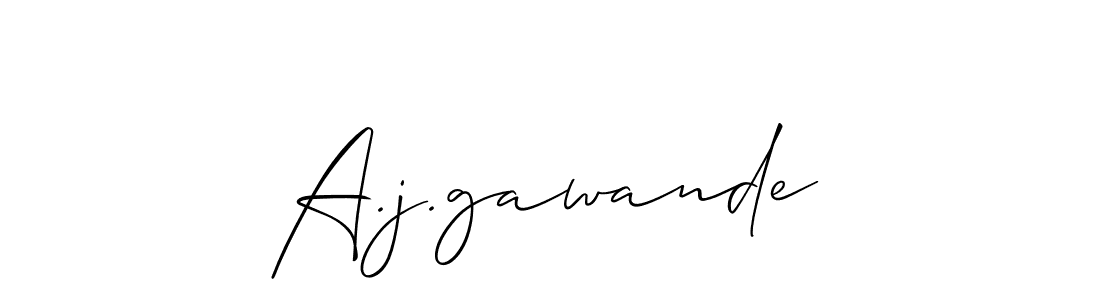 How to make A.j.gawande name signature. Use Allison_Script style for creating short signs online. This is the latest handwritten sign. A.j.gawande signature style 2 images and pictures png