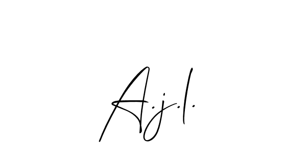 Make a beautiful signature design for name A.j.l.. Use this online signature maker to create a handwritten signature for free. A.j.l. signature style 2 images and pictures png