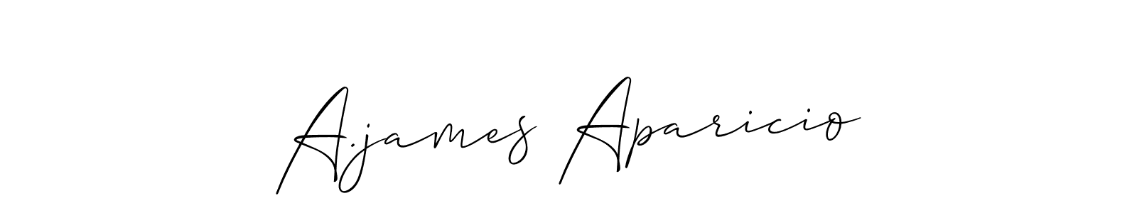 See photos of A.james Aparicio official signature by Spectra . Check more albums & portfolios. Read reviews & check more about Allison_Script font. A.james Aparicio signature style 2 images and pictures png