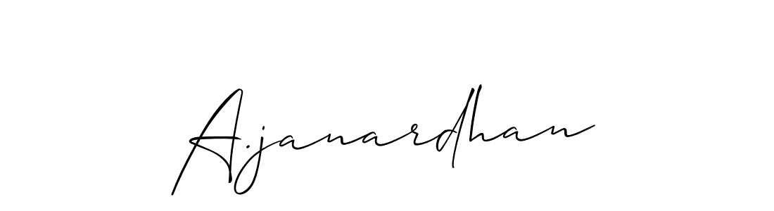 Make a short A.janardhan signature style. Manage your documents anywhere anytime using Allison_Script. Create and add eSignatures, submit forms, share and send files easily. A.janardhan signature style 2 images and pictures png