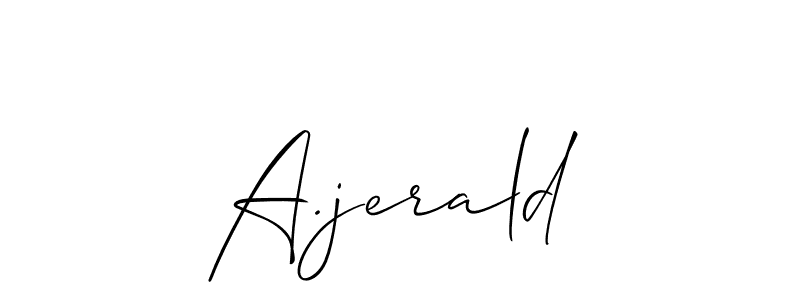 How to Draw A.jerald signature style? Allison_Script is a latest design signature styles for name A.jerald. A.jerald signature style 2 images and pictures png