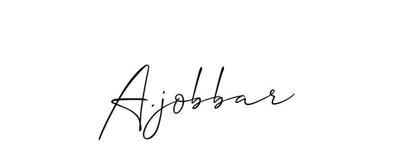 How to make A.jobbar signature? Allison_Script is a professional autograph style. Create handwritten signature for A.jobbar name. A.jobbar signature style 2 images and pictures png