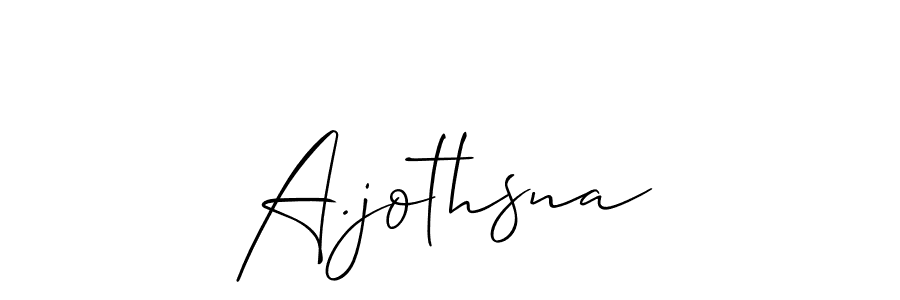 Best and Professional Signature Style for A.jothsna. Allison_Script Best Signature Style Collection. A.jothsna signature style 2 images and pictures png
